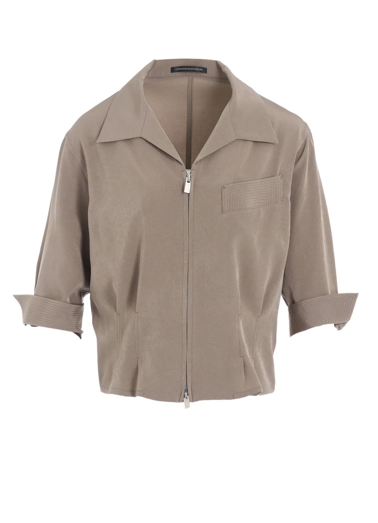 TA/PE CREPE DE CHINE 3/4 SLEEVE BLOUSE sold by Yohji Yamamoto