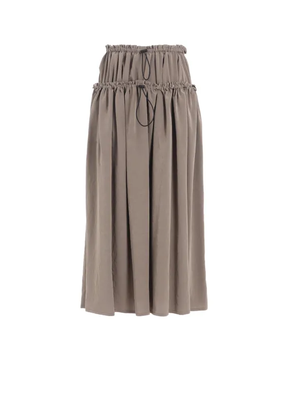 TA/PE CREPE DE CHINE DOUBLE GATHERED SKIRT sold by Yohji Yamamoto