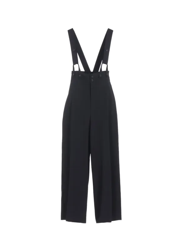 WOOL GABARDINE SUSPENDER PANTS sold by Yohji Yamamoto