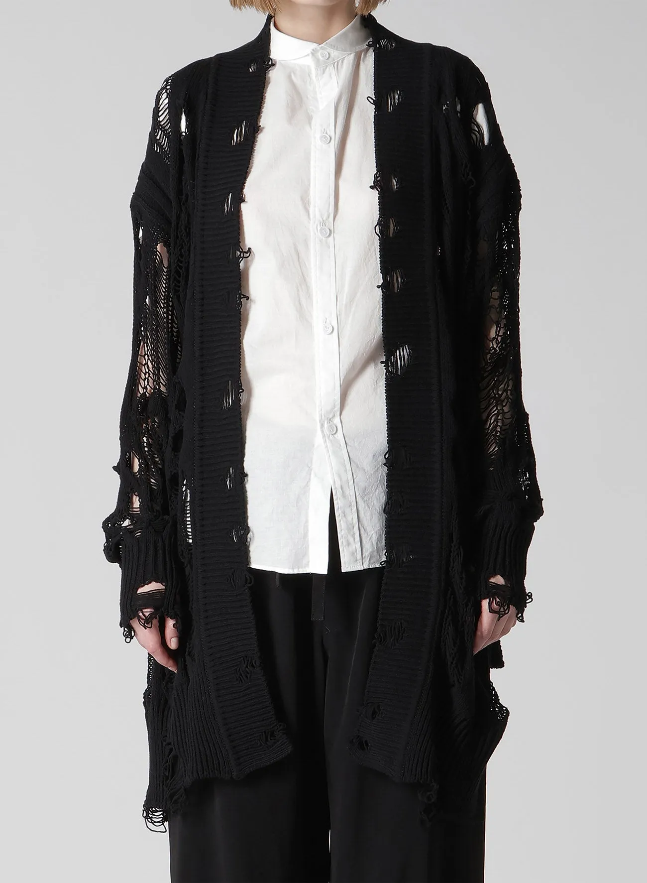 THREAD DESIGN KNIT CARDIGAN sold by Yohji Yamamoto product image thumbnail 4
