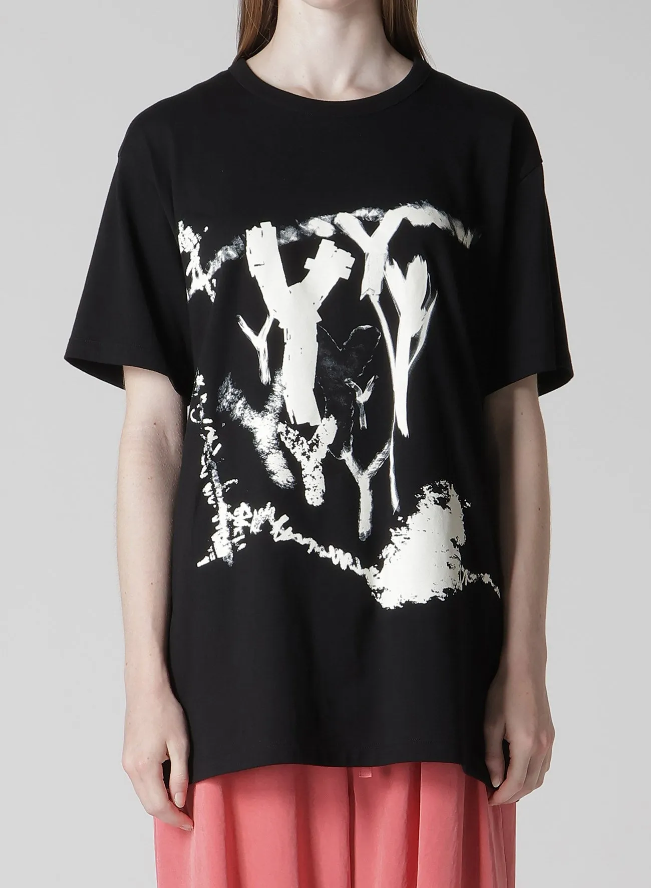 "Y" PIGMENT-PRINT HALF-SLEEVE TEE sold by Yohji Yamamoto product image thumbnail 4
