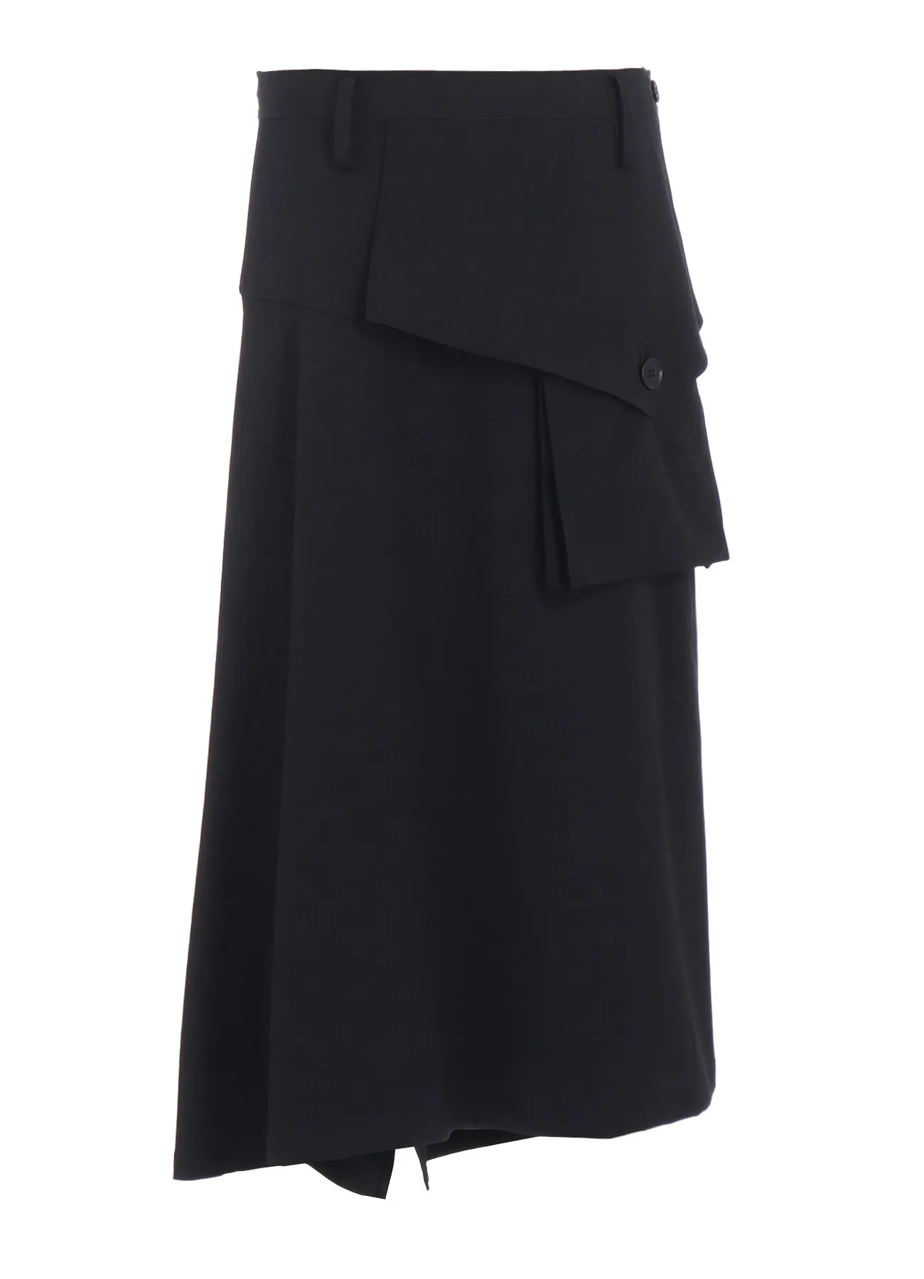 WOOL GABARDINE Y BIG FLAP SKIRT sold by Yohji Yamamoto product image thumbnail 2