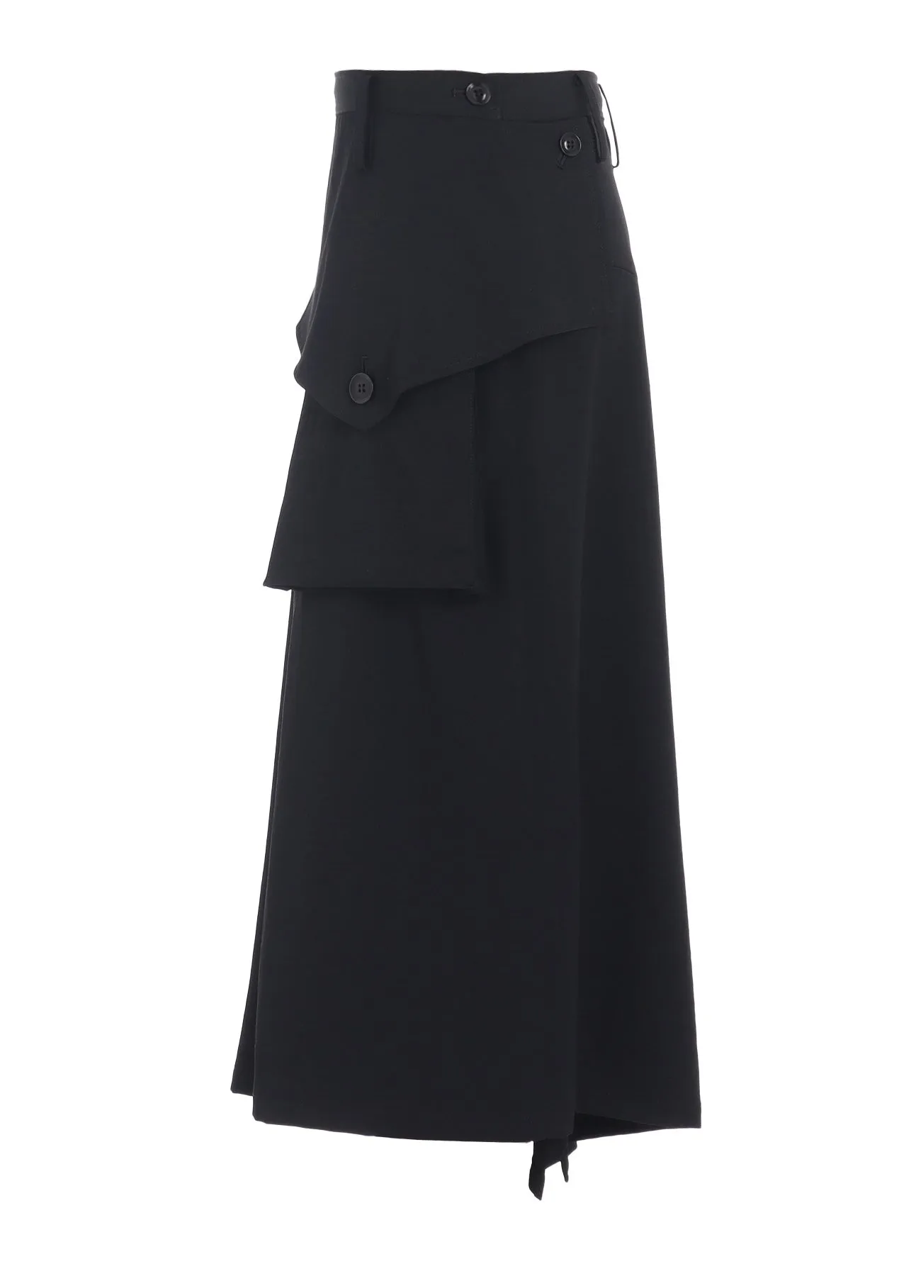 WOOL GABARDINE Y BIG FLAP SKIRT sold by Yohji Yamamoto product image thumbnail 3