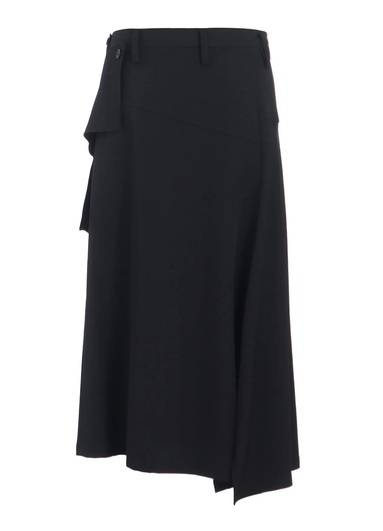 WOOL GABARDINE Y BIG FLAP SKIRT sold by Yohji Yamamoto product image thumbnail 4