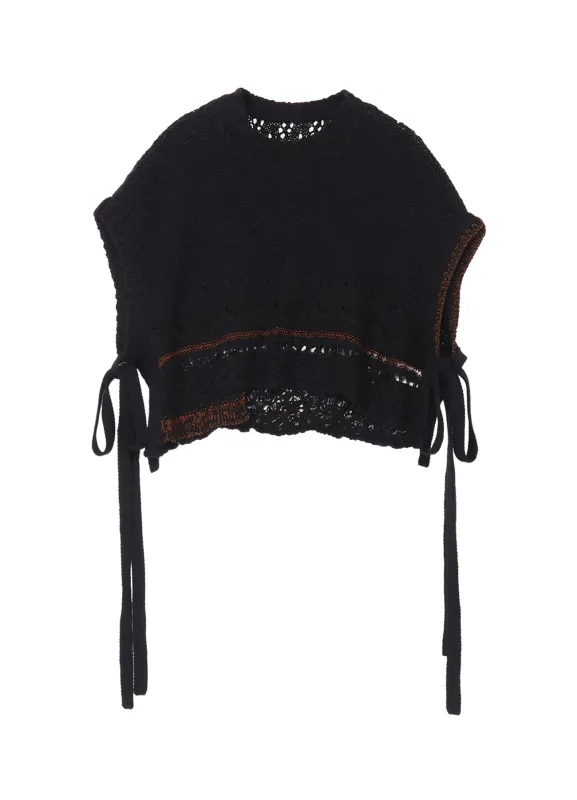 MIXED-MATERIAL ASYMMETRIC VEST sold by Yohji Yamamoto