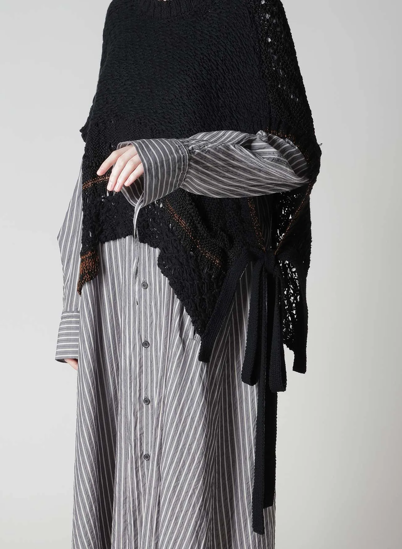 MIXED-MATERIAL ASYMMETRIC VEST sold by Yohji Yamamoto product image thumbnail 5