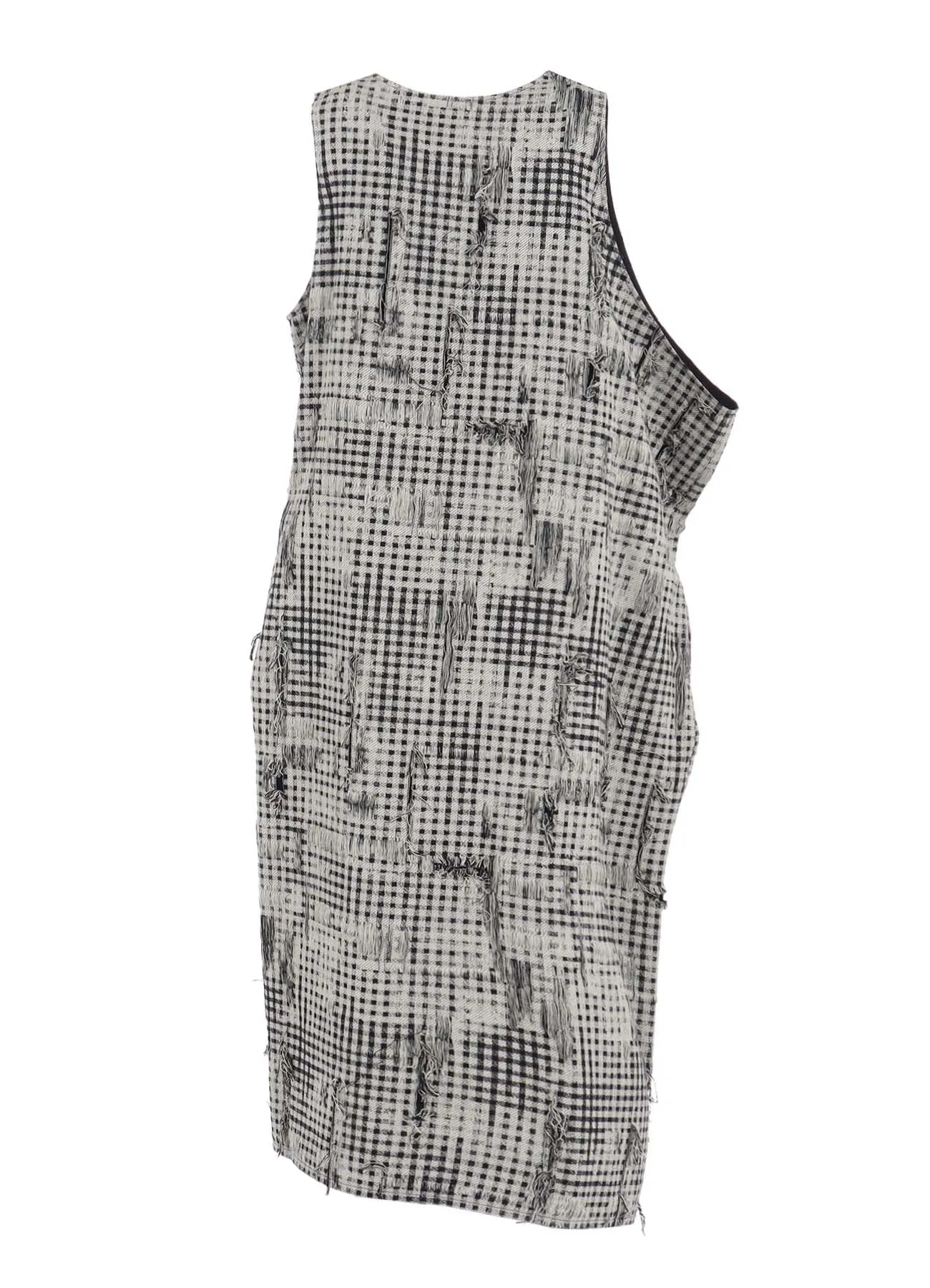 DAMAGED GINGHAM JACQUARD DRESS sold by Yohji Yamamoto product image thumbnail 3