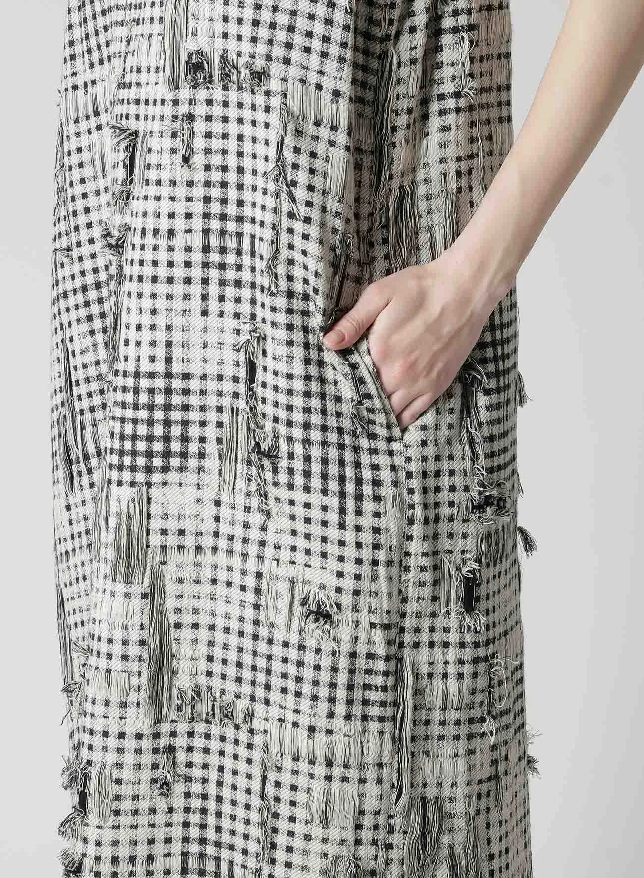 DAMAGED GINGHAM JACQUARD DRESS sold by Yohji Yamamoto product image thumbnail 5