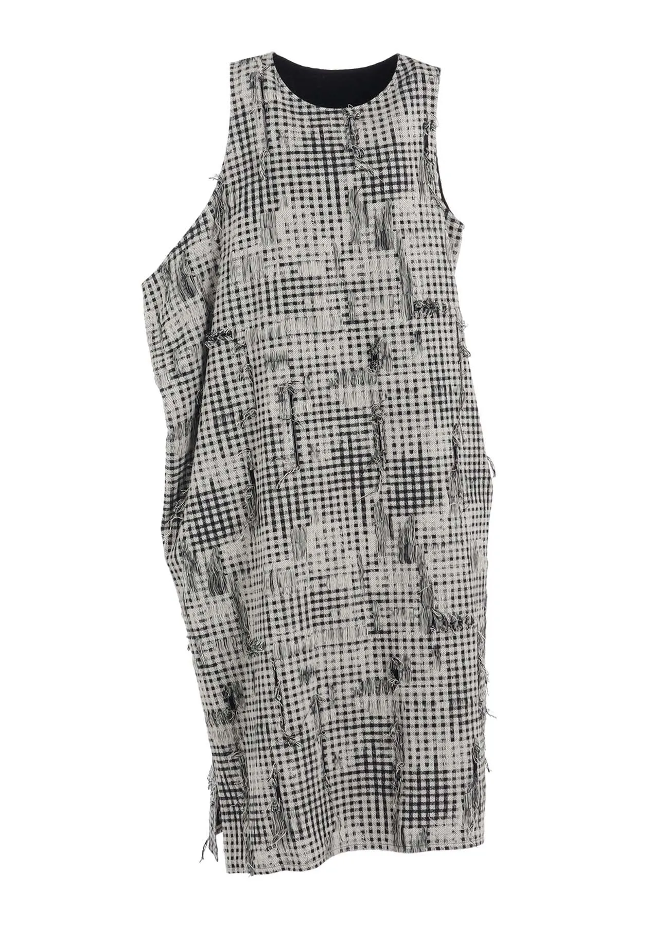 DAMAGED GINGHAM JACQUARD DRESS sold by Yohji Yamamoto product image thumbnail 2