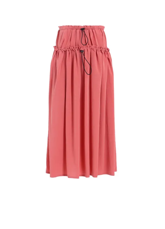 TA/PE CREPE DE CHINE DOUBLE GATHERED SKIRT sold by Yohji Yamamoto