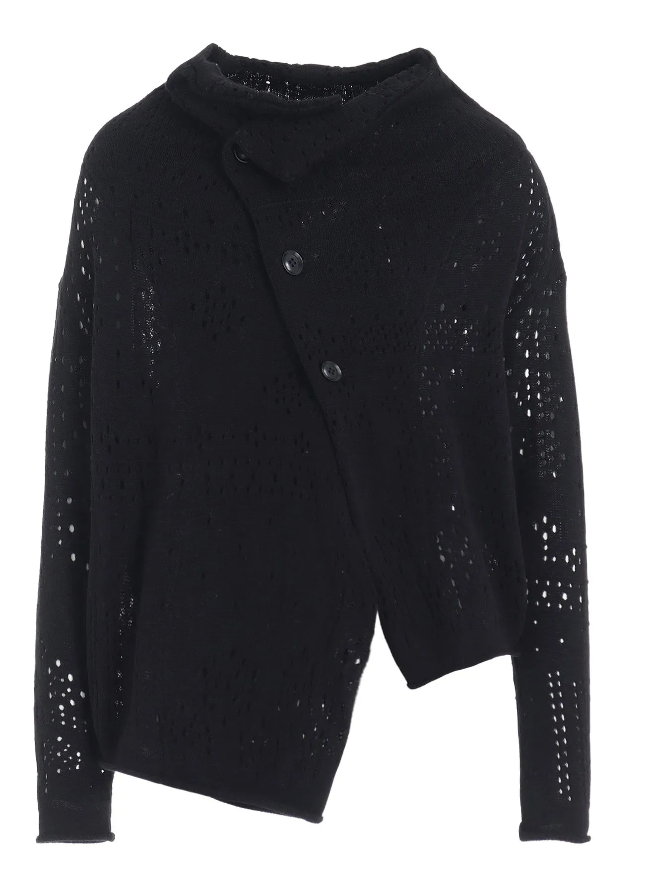 PATCHWORK LACE OFF-NECK CROPPED CARDIGAN sold by Yohji Yamamoto product image thumbnail 2