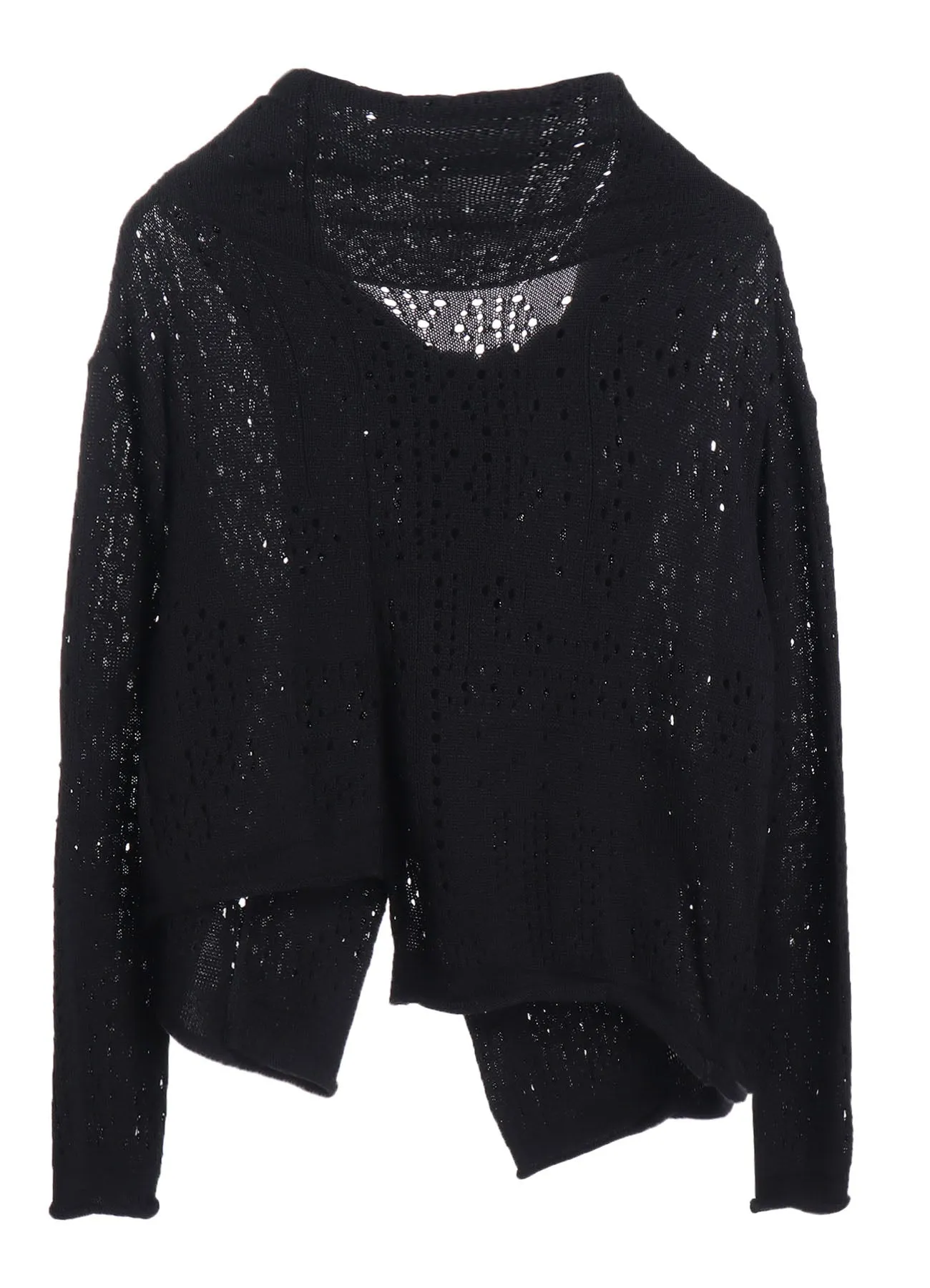 PATCHWORK LACE OFF-NECK CROPPED CARDIGAN sold by Yohji Yamamoto product image thumbnail 3