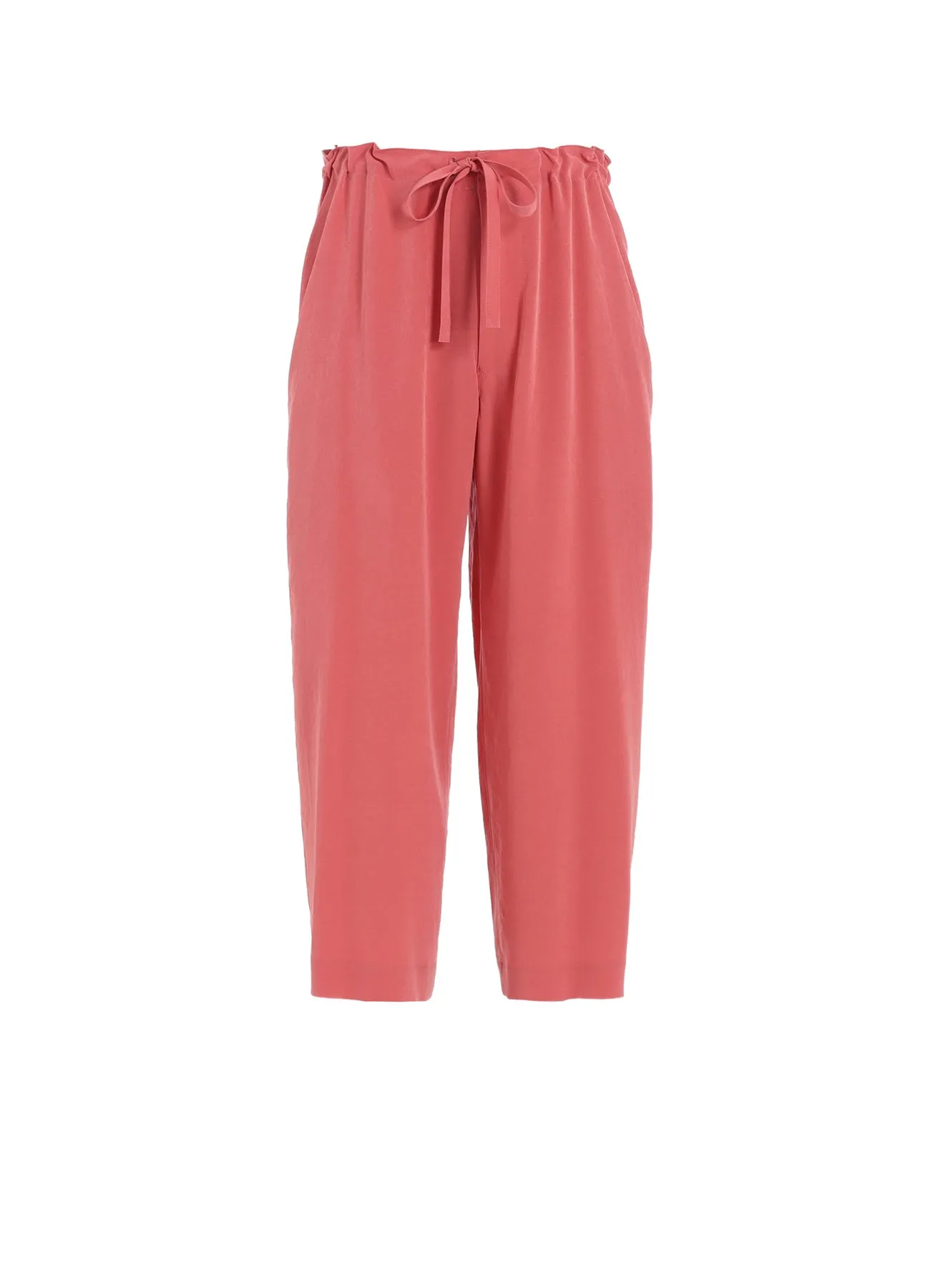 TA/PE CREPE DE CHINE STRING STRAIGHT PANTS sold by Yohji Yamamoto