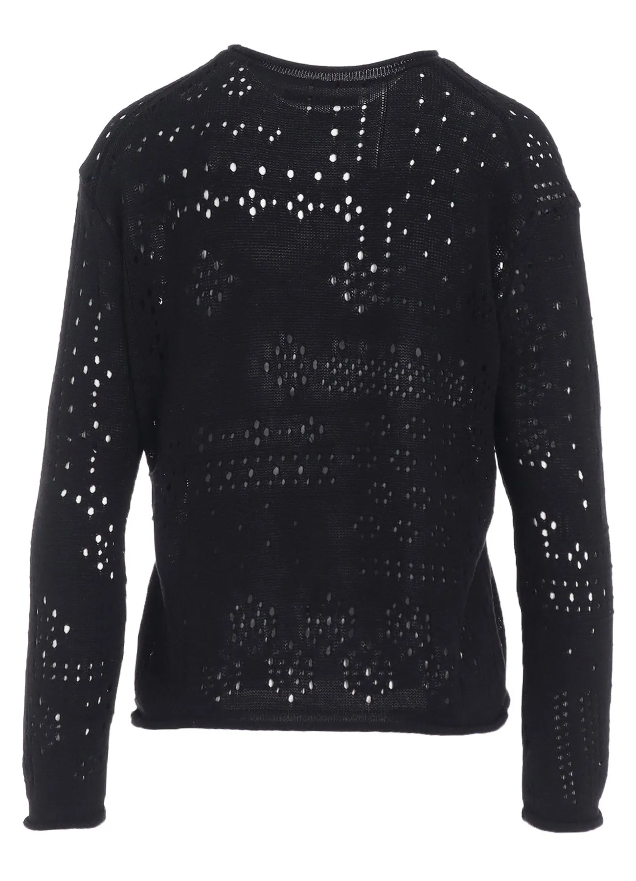 PATCHWORK LACE CURLED COLLAR ROUND NECK PULLOVER sold by Yohji Yamamoto product image thumbnail 4