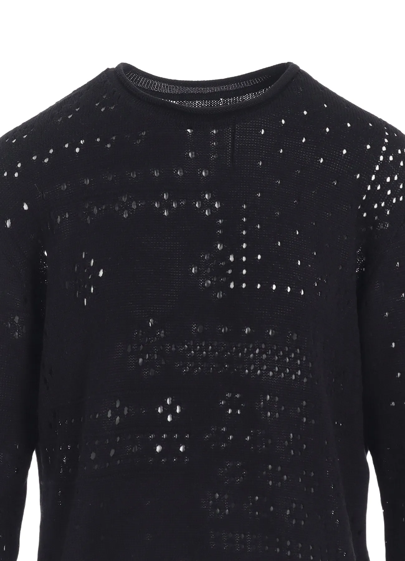 PATCHWORK LACE CURLED COLLAR ROUND NECK PULLOVER sold by Yohji Yamamoto product image thumbnail 5