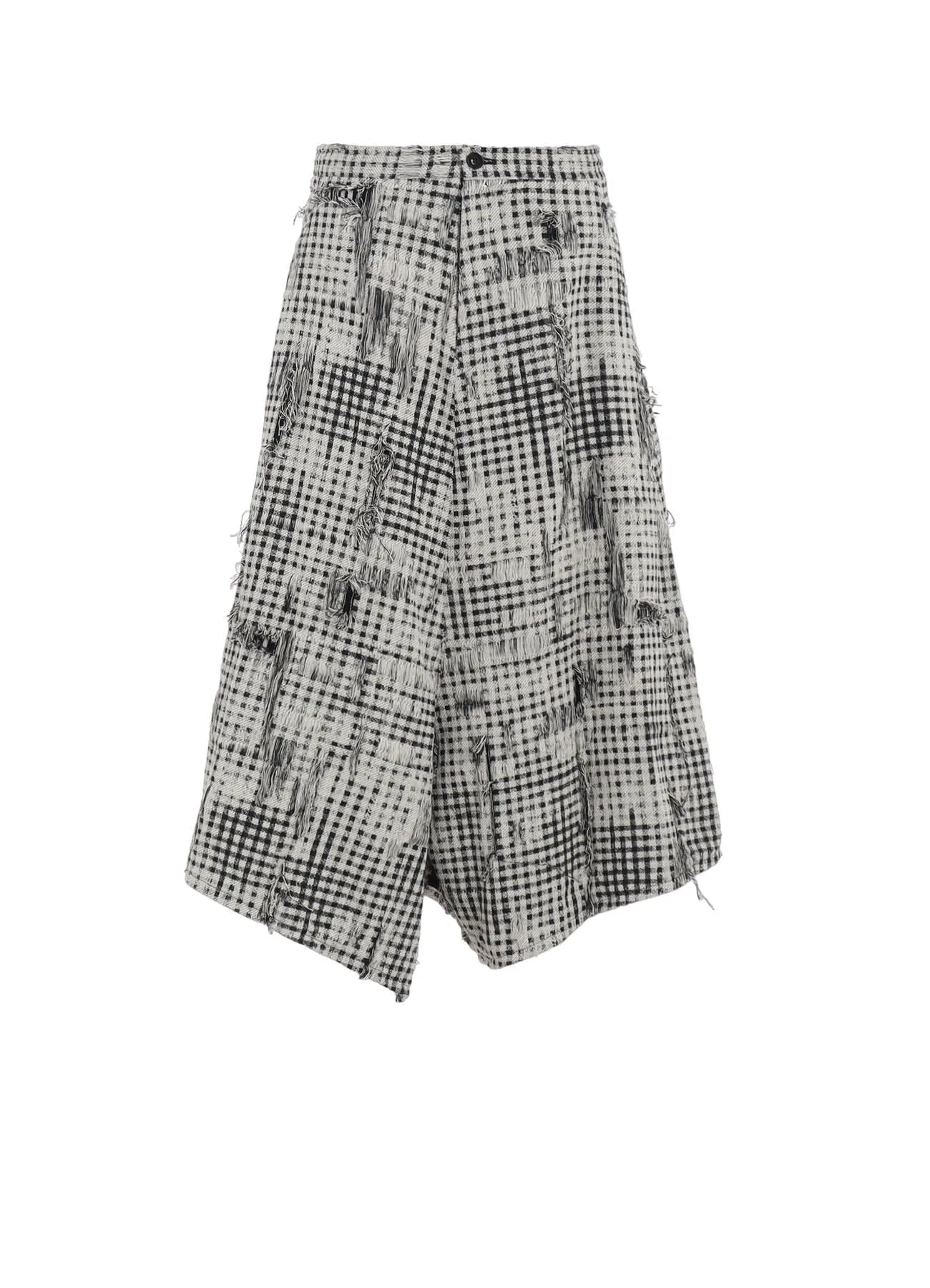 DAMAGED GINGHAM JACQUARD SKIRT-LIKE PANTS sold by Yohji Yamamoto