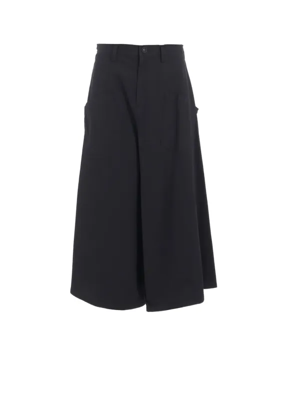 COTTON TWILL DROP FLARE PANTS sold by Yohji Yamamoto