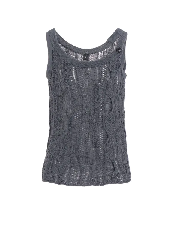 3D CABLE KNIT TANKTOP made by Yohji Yamamoto