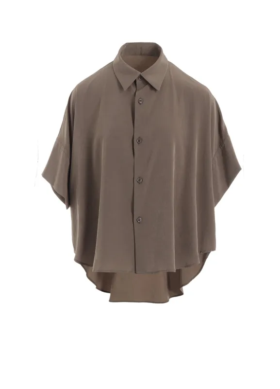 TA/PE CREPE DE CHINE SHORT CUFFS BLOUSE sold by Yohji Yamamoto