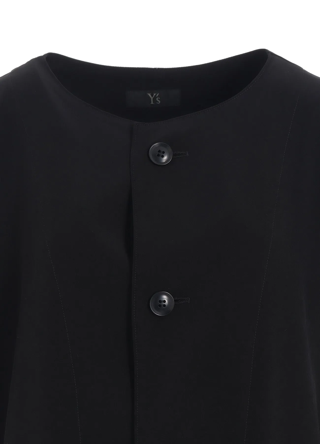TA/PE CREPE DE CHINE ROLLED UP SLEEVE DRESS sold by Yohji Yamamoto product image thumbnail 5