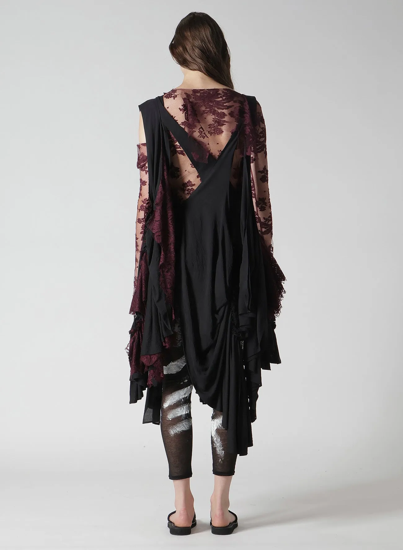 LACE GATHER DRESS sold by Yohji Yamamoto product image thumbnail 5