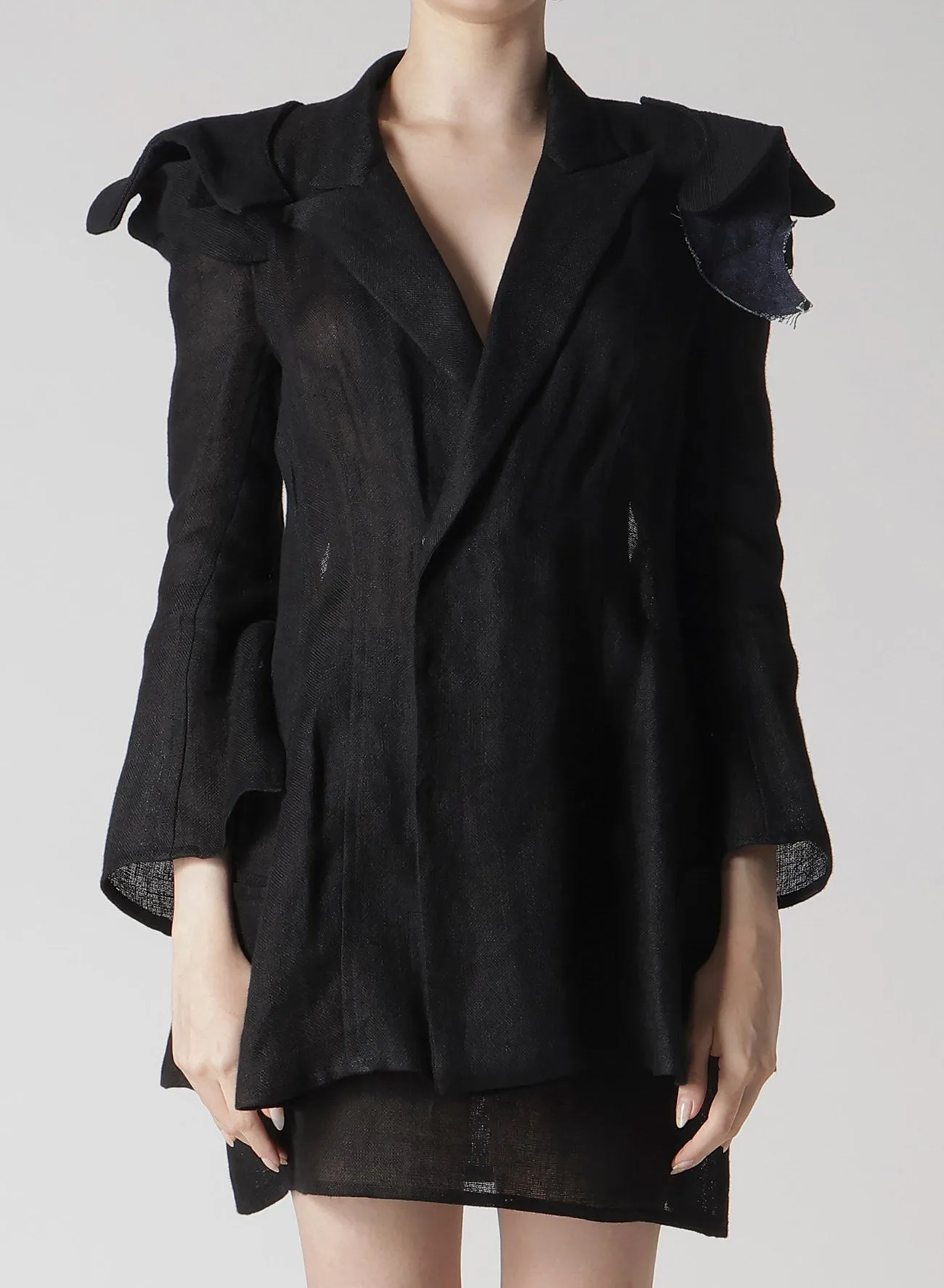 Li DOUBLE GAUZE SHOULDER MOTIF JACKET sold by Yohji Yamamoto product image thumbnail 2