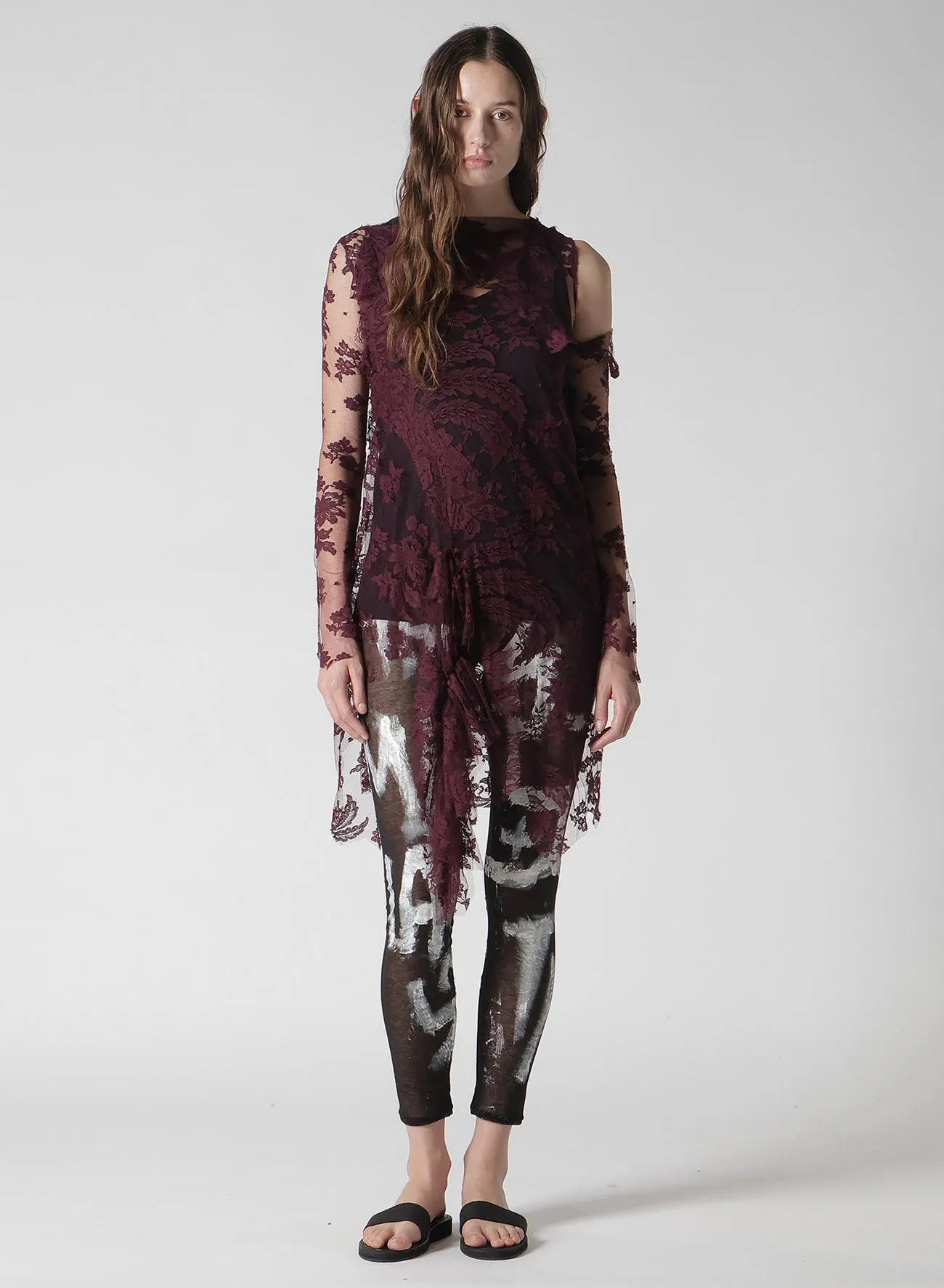 REVERSE LACE LACE SHIRT DRESS sold by Yohji Yamamoto product image thumbnail 3