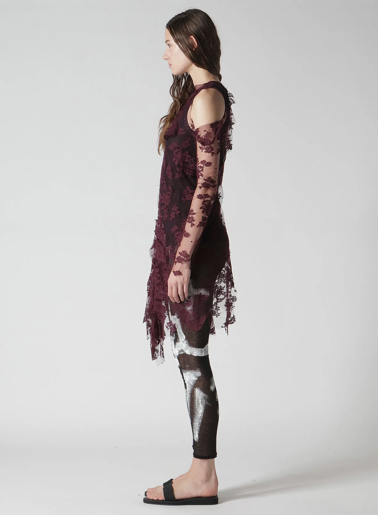 REVERSE LACE LACE SHIRT DRESS sold by Yohji Yamamoto product image thumbnail 4