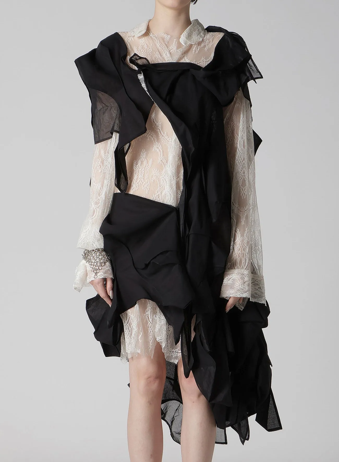 LACE 3D DRESS sold by Yohji Yamamoto product image thumbnail 2