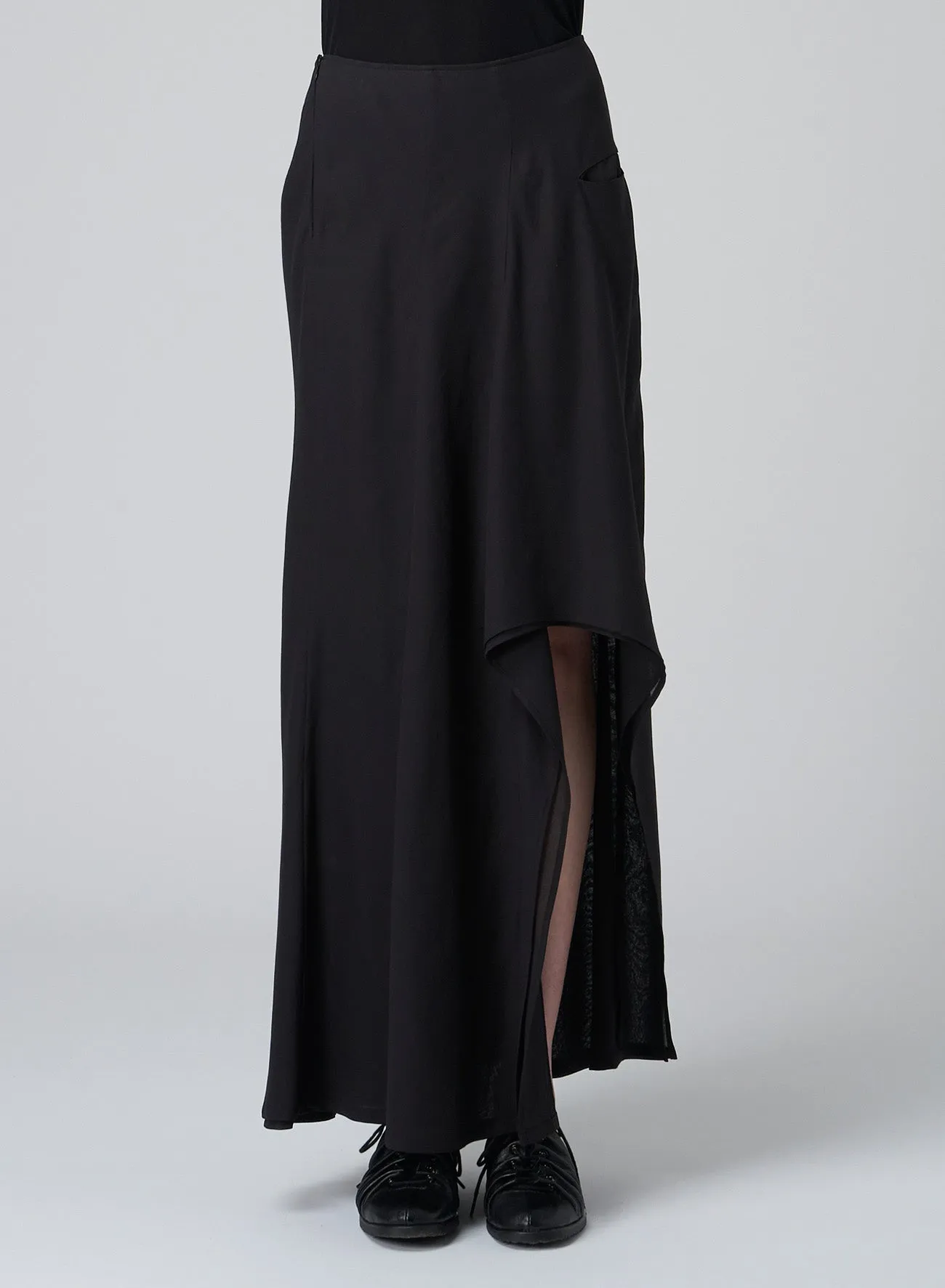 100/2 GEORGETTE L ROUNDED DOUBLE LAYERED S sold by Yohji Yamamoto product image thumbnail 5