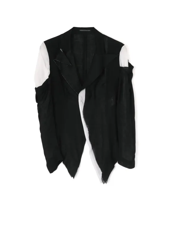 LEFT-SIDE DOUBLE LAYERED JKT-A sold by Yohji Yamamoto