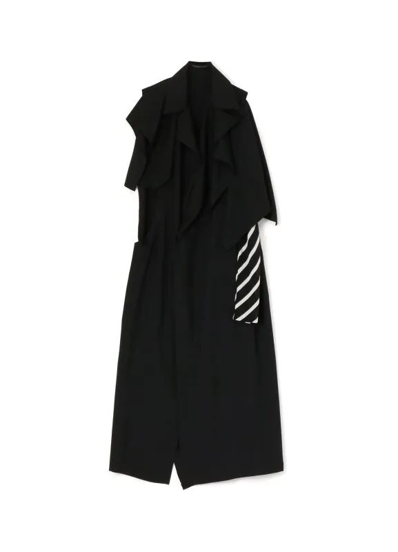 <411/1>+<412/1> SIDE OPEN DRAPED COAT sold by Yohji Yamamoto