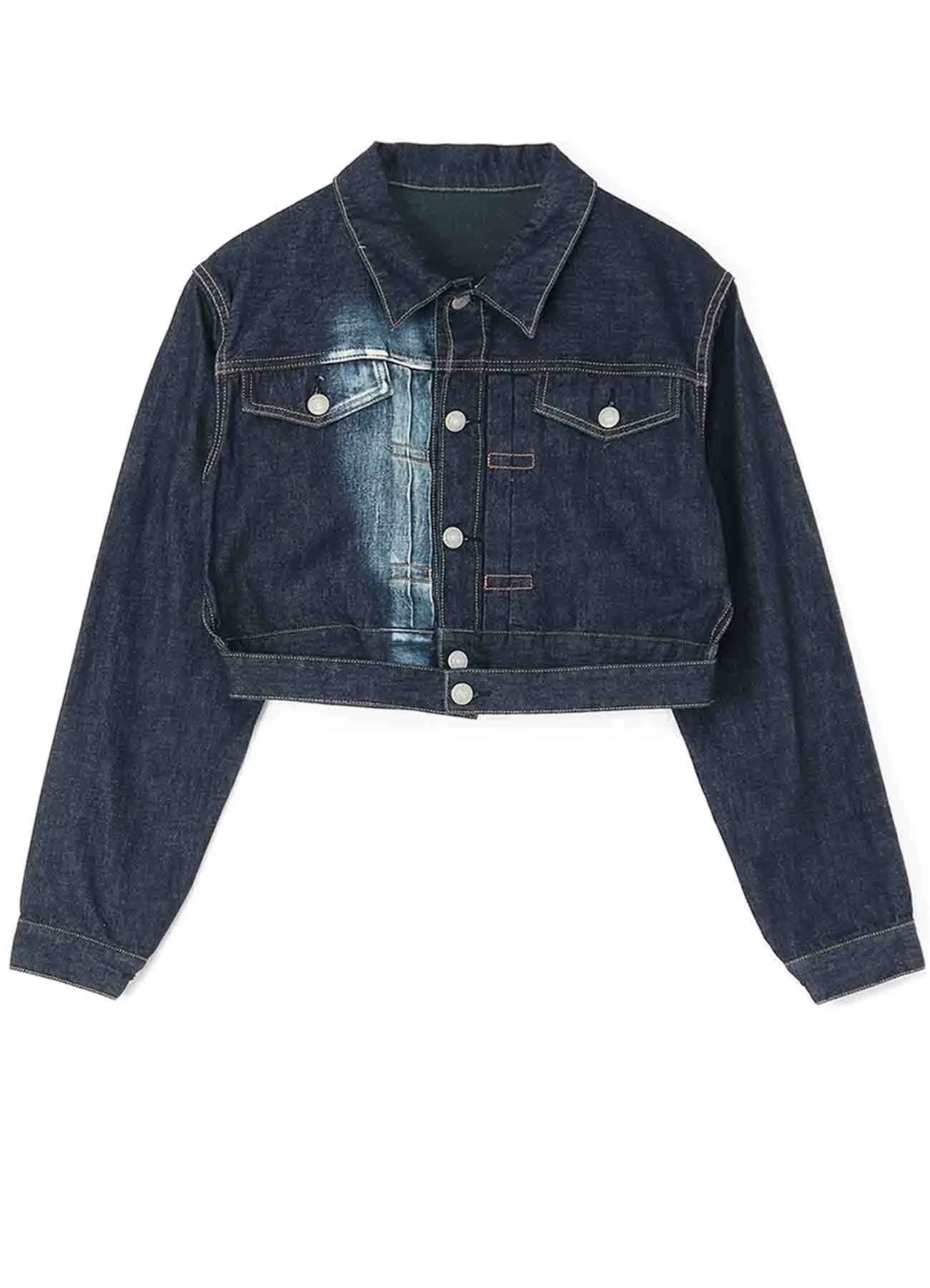 10 OZ UNEVEN YARN DENIM P.T SHORT BLOUSON sold by Yohji Yamamoto