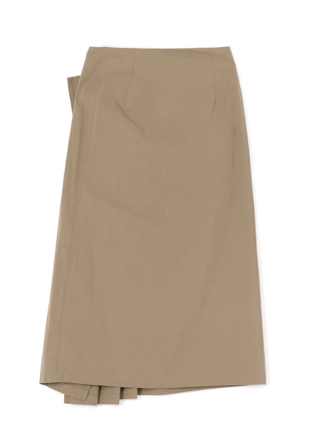 LIGHT TWILL COTTON PLEATED WRAP SKIRT sold by Yohji Yamamoto product image thumbnail 3