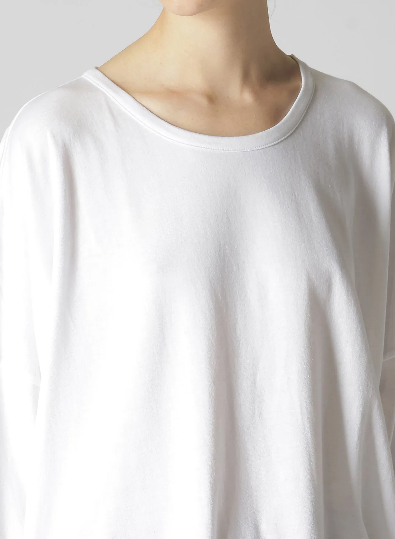 SOFT COTTON JERSEY ROUND NECK OVERSISED PULLOVER sold by Yohji Yamamoto product image thumbnail 5