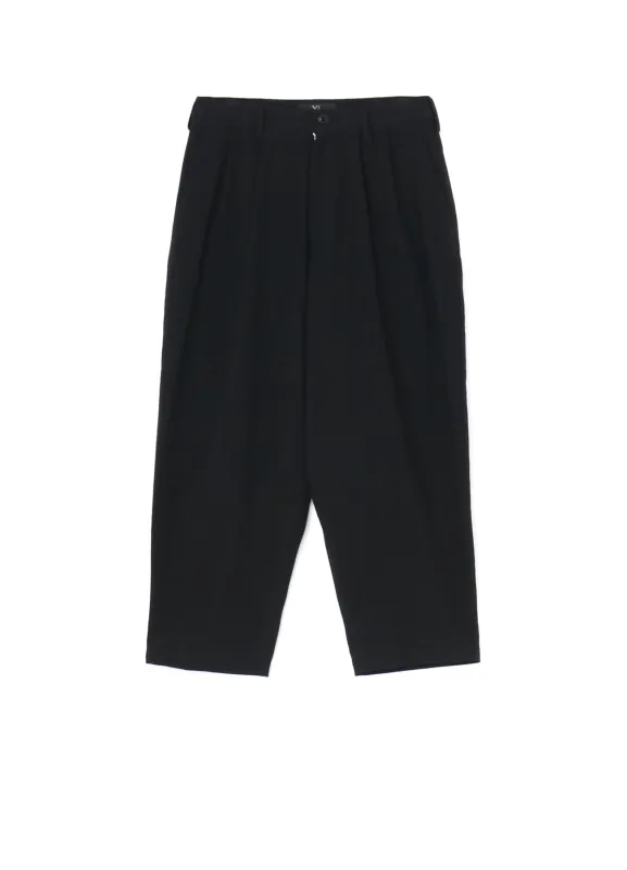 COTTON FLAX POPLIN DOUBLE TUCK TAPERED PANTS sold by Yohji Yamamoto