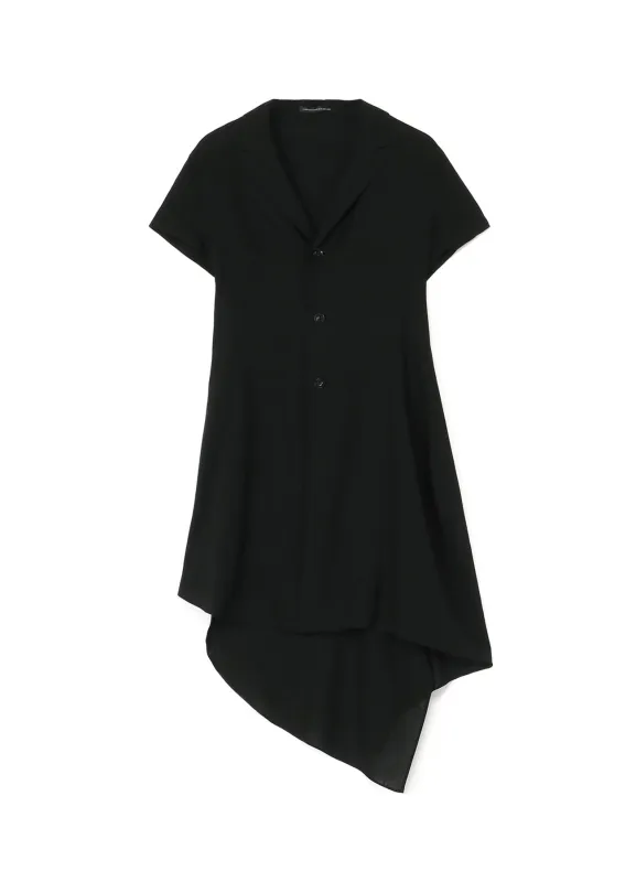 RAYON LINEN ASYMMETRIC SHIRT JACKET sold by Yohji Yamamoto