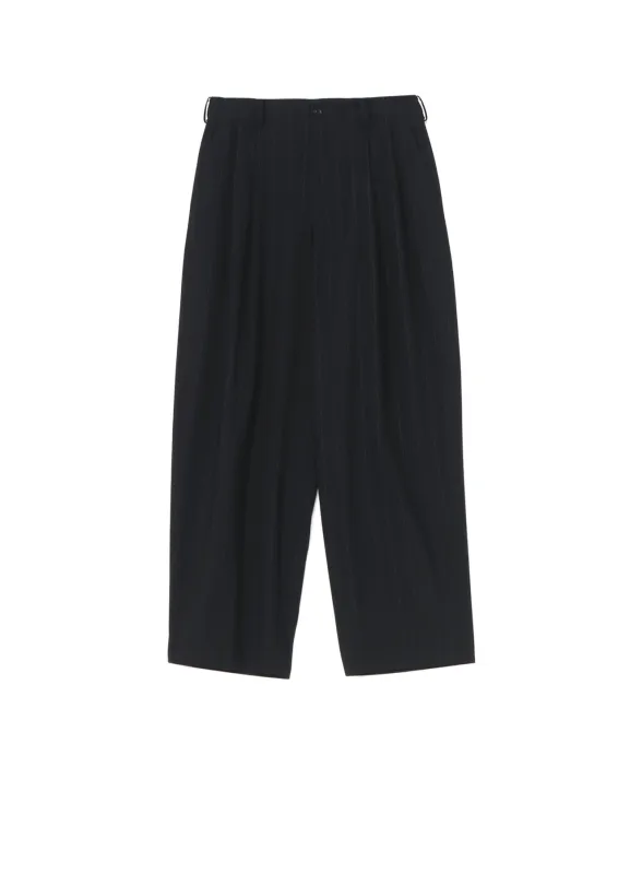 W/RY LIGHT STRIPE DOUBLE TUCKED WIDE PANTS sold by Yohji Yamamoto