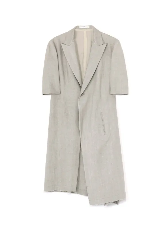 L/C INK DYED LIGHT DENIM HALF SLEEVE TAILORED JACKET made by Yohji Yamamoto