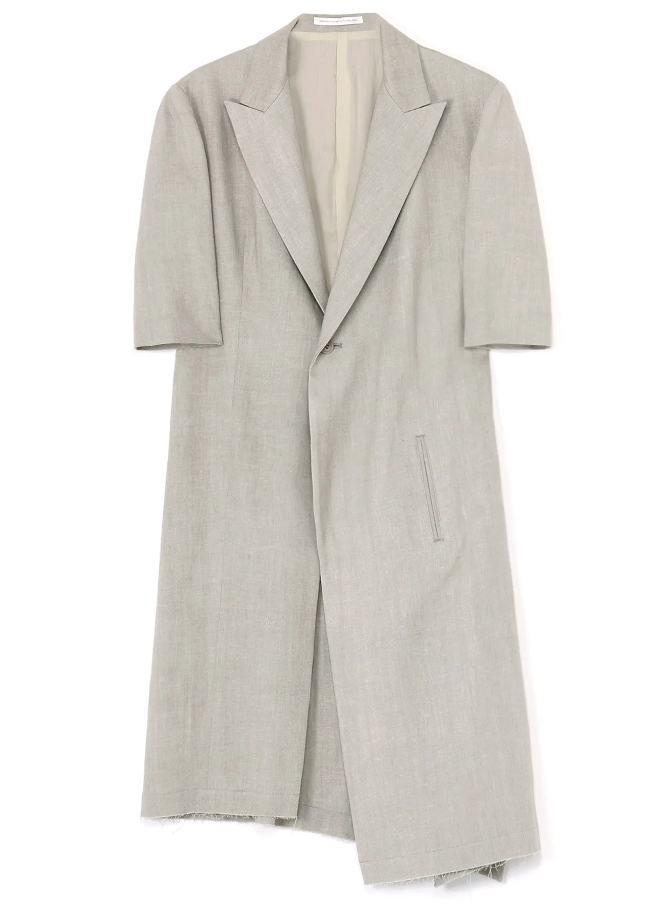 L/C INK DYED LIGHT DENIM HALF SLEEVE TAILORED JACKET sold by Yohji Yamamoto product image thumbnail 2