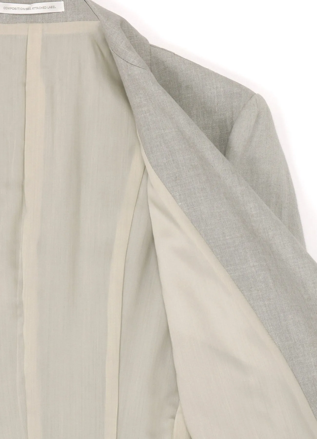 L/C INK DYED LIGHT DENIM HALF SLEEVE TAILORED JACKET sold by Yohji Yamamoto product image thumbnail 4