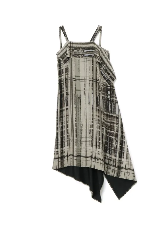 HAND DRAWING PLAID PRINT LACE UP DRESS sold by Yohji Yamamoto