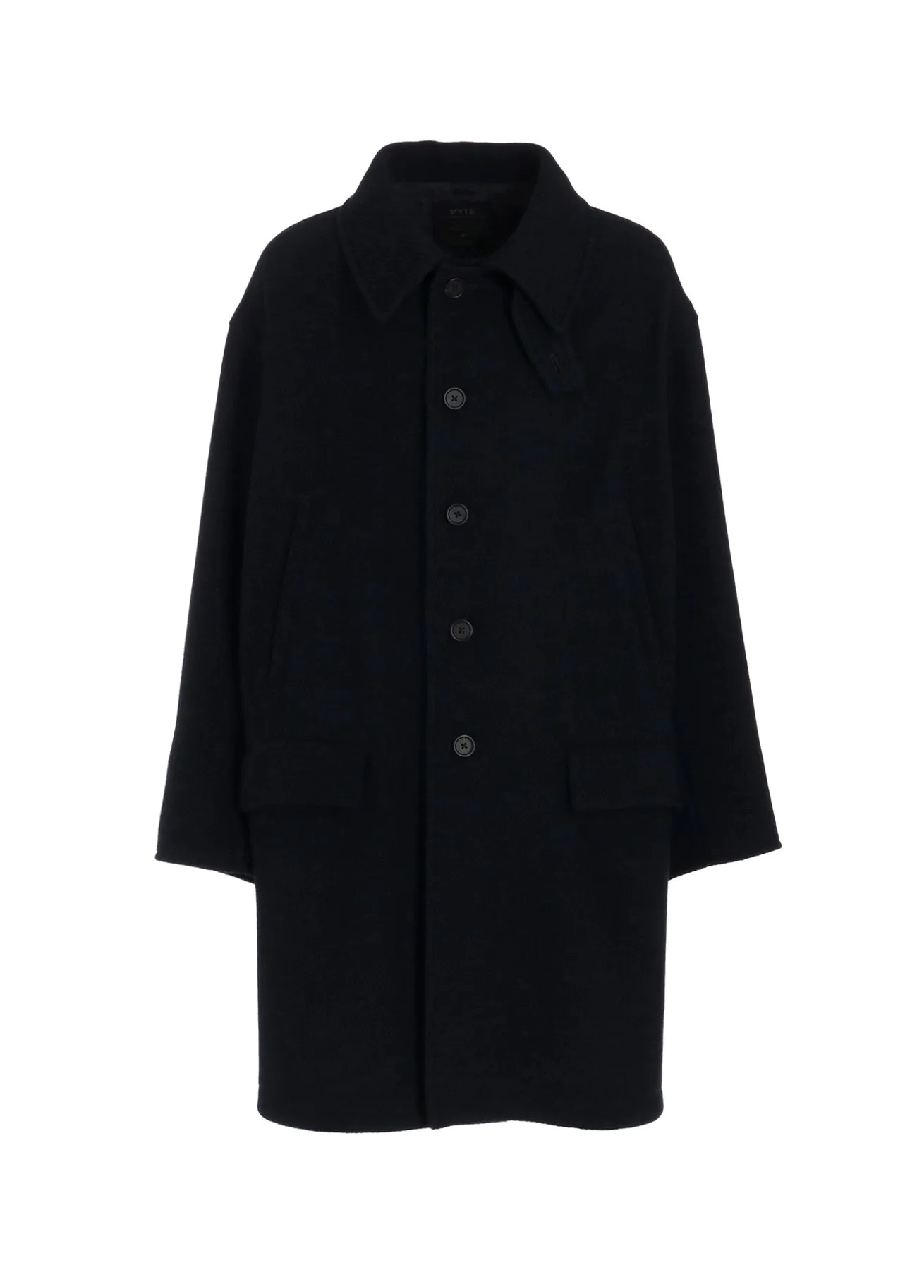 4/24 KERSEY OVERSIZED STAND COLLAR COAT sold by Yohji Yamamoto