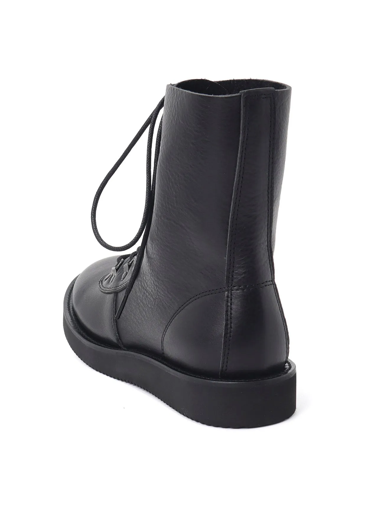 SOFT SHRINK LEATHER MILITARY BOOTS sold by Yohji Yamamoto product image thumbnail 4