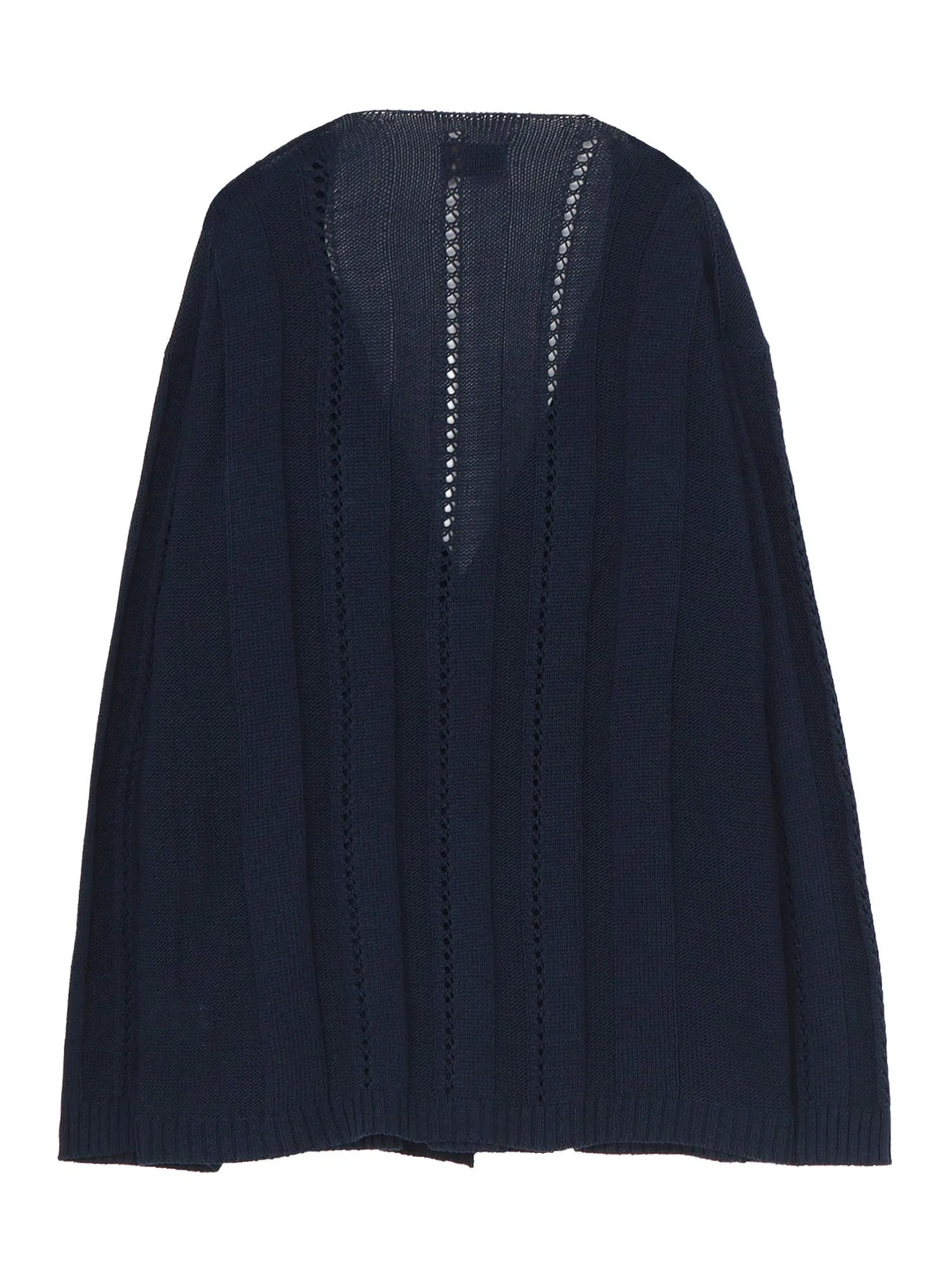 5G 1PLY OPENWORK RIB CARDIGAN sold by Yohji Yamamoto product image thumbnail 3