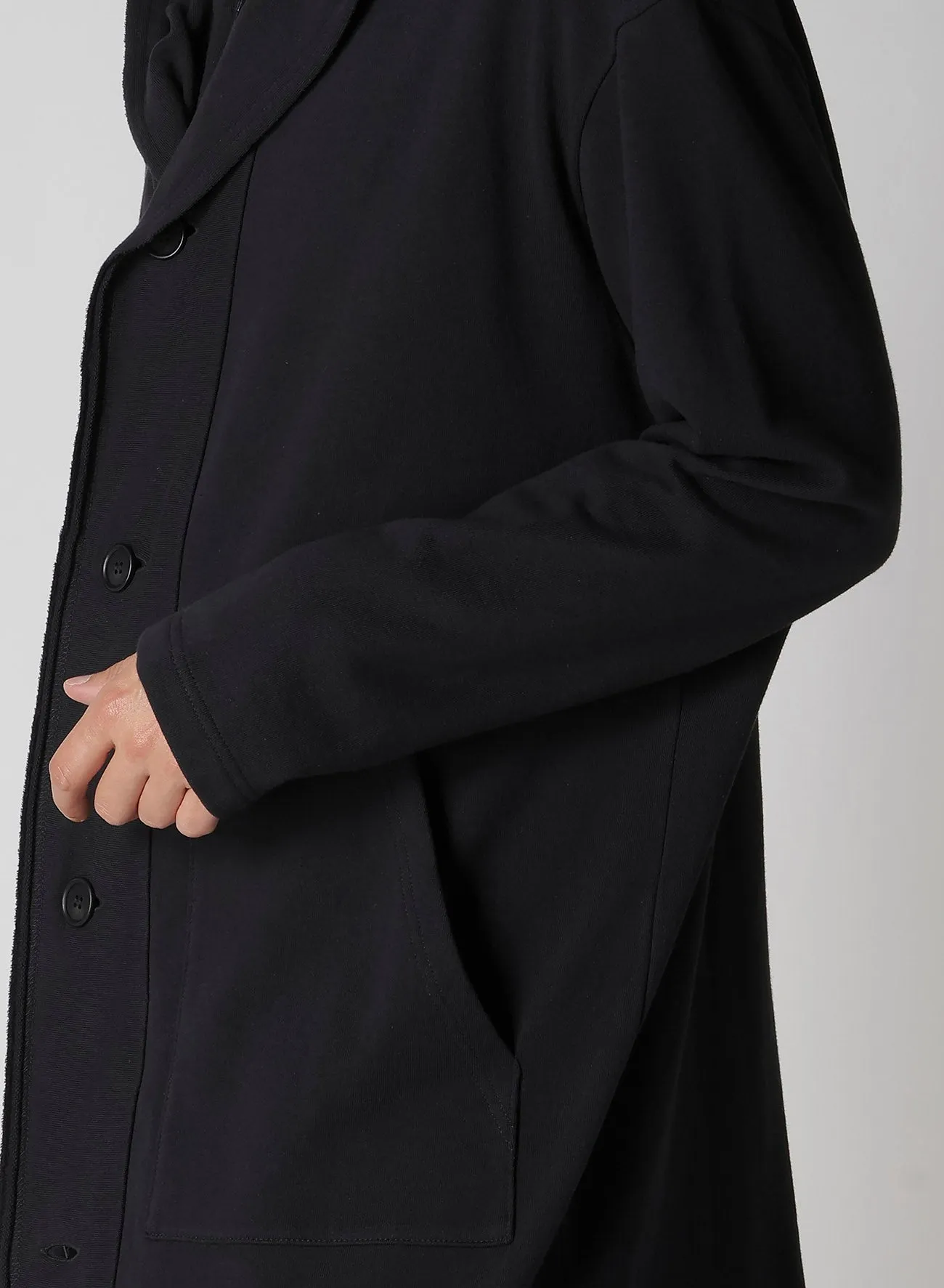 40/20 MINI FRENCH TERRY HOODED COAT sold by Yohji Yamamoto product image thumbnail 4