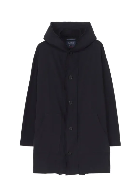 40/20 MINI FRENCH TERRY HOODED COAT sold by Yohji Yamamoto
