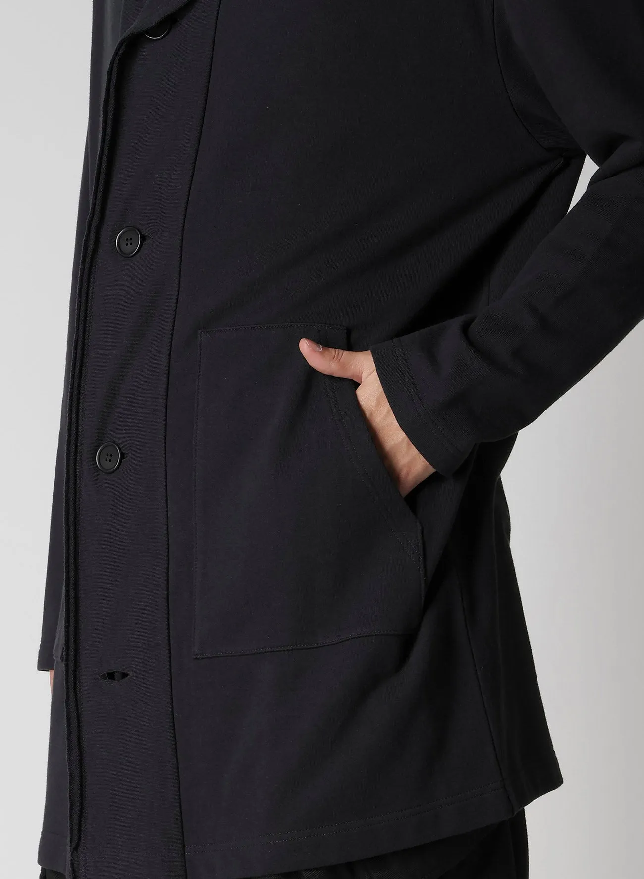 40/20 MINI FRENCH TERRY HOODED COAT sold by Yohji Yamamoto product image thumbnail 5