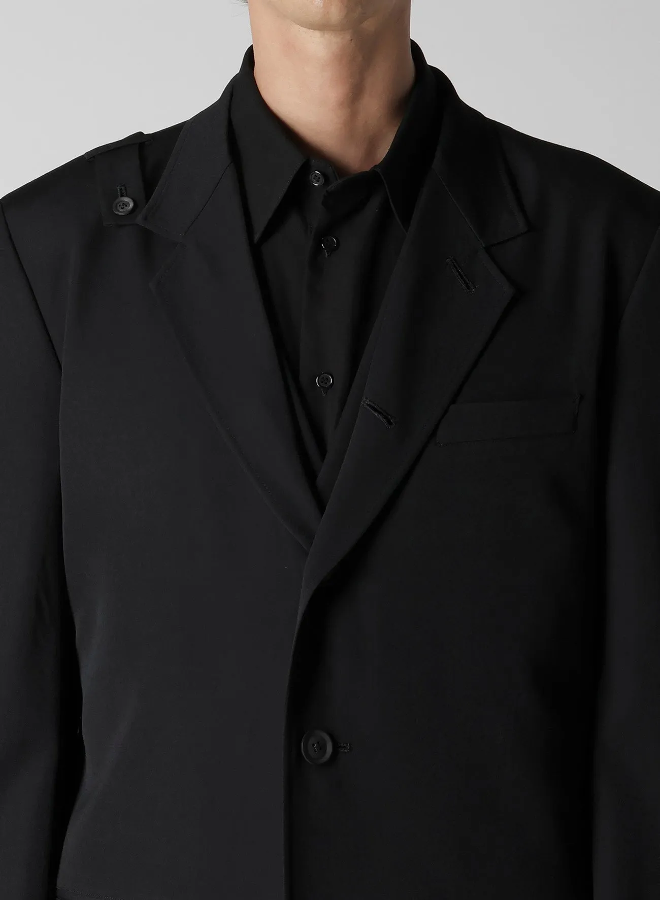 REGULATION GABARDINE 5 BUTTONS JACKET sold by Yohji Yamamoto product image thumbnail 3