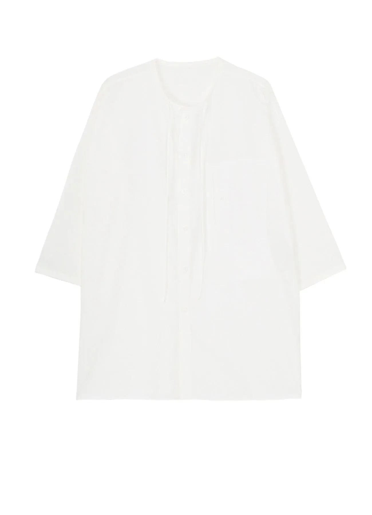 COTTON BROAD GUESSETED STRING COLLAR BLOUSE sold by Yohji Yamamoto